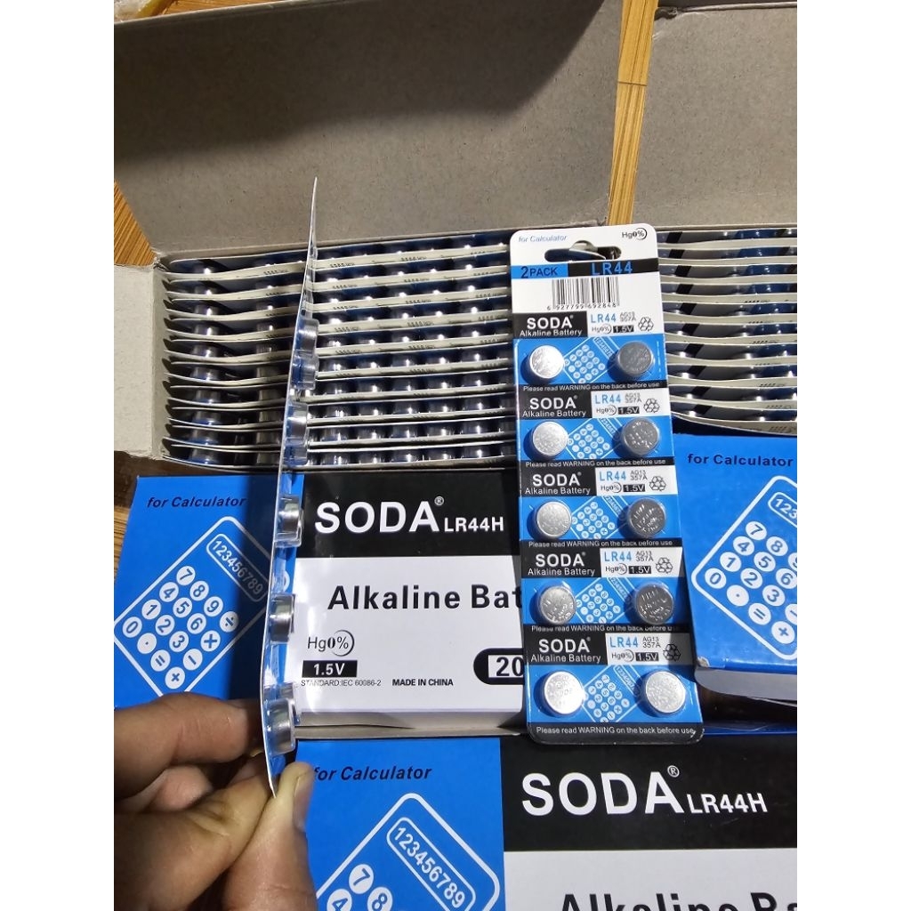 Pin LR44 AG13 1.5V SODA Alkaline dày | Pin Cúc Áo Cho Đồng Hồ, Máy Đo, Đồ Chơi trẻ em