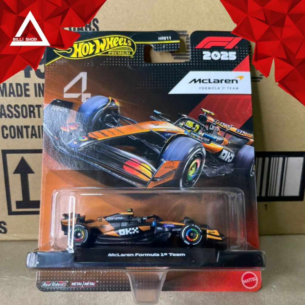 Xe mô hình Hot Wheels Premium McLaren Formula 1 Team (#4) - 2025