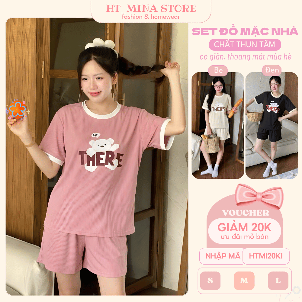 [MUA 2 GIẢM 45K] Set Bộ Đùi Cộc Áo Cổ Tròn Basic Quần Ngắn Cạp Chun Chất Liệu Thun Tăm Cao Cấp Mềm Mịn