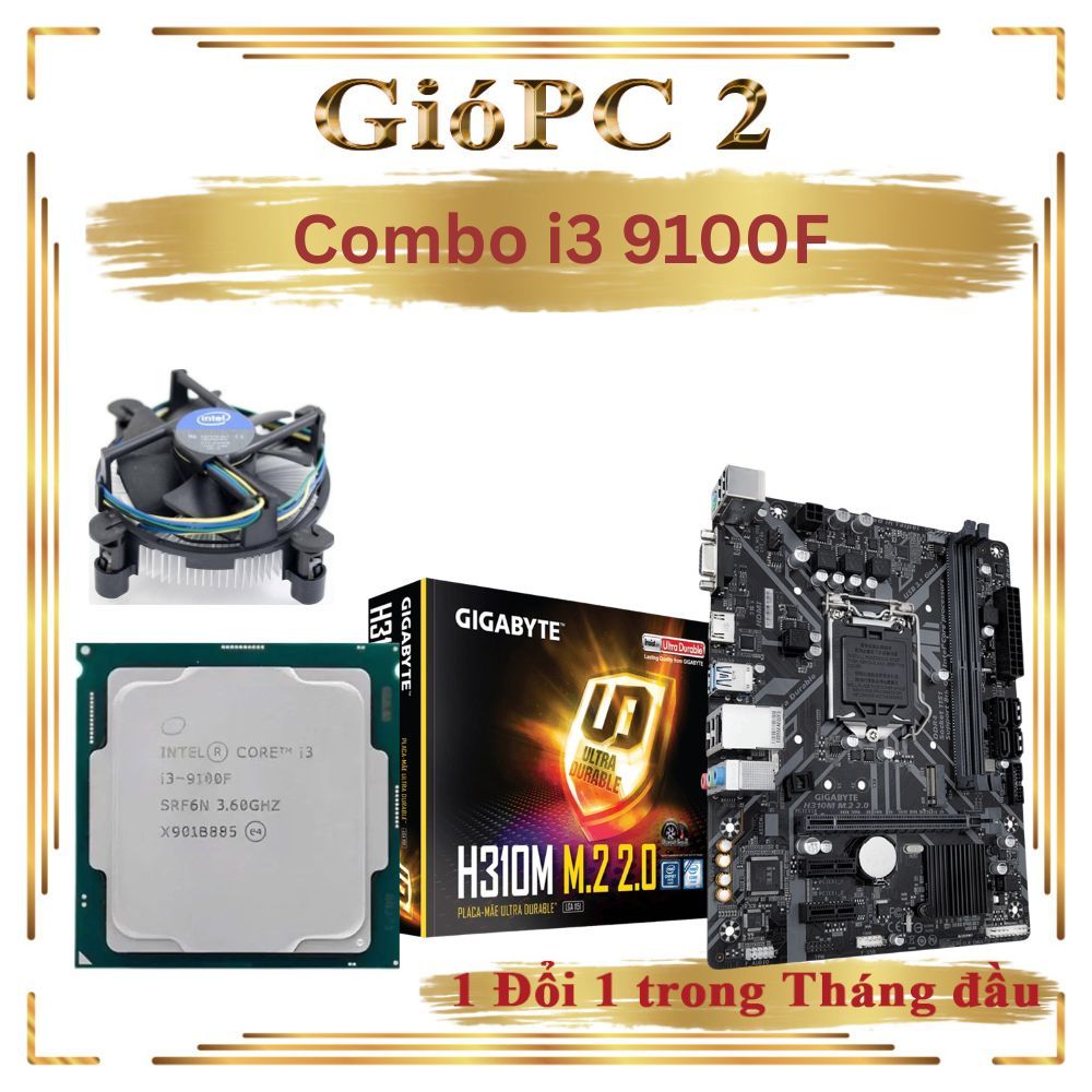 Bộ PC Combo CPU i3 9100F + Main H310, B360, B365 Các Hãng Đẹp Bền