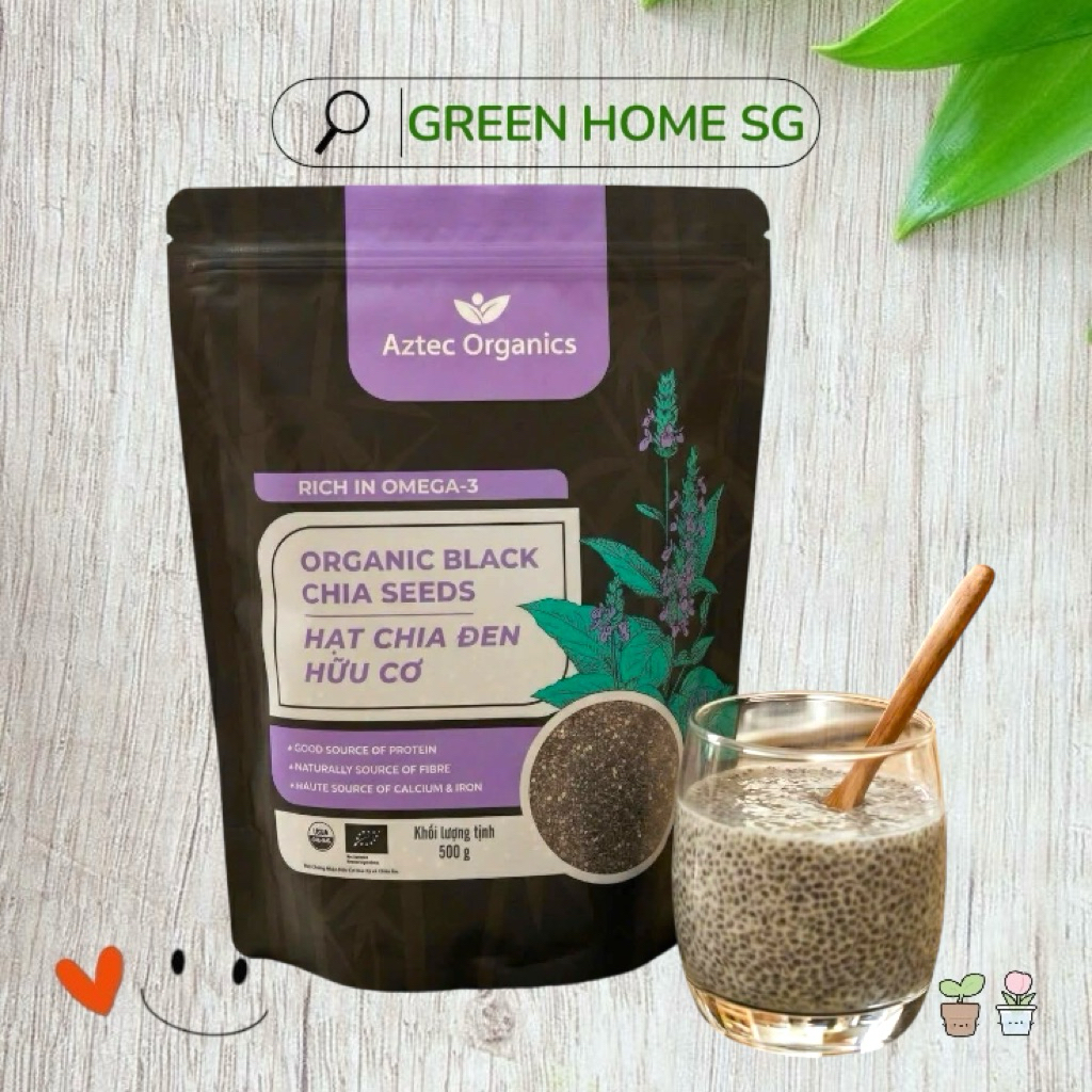 Hạt chia đen hữu cơ Aztec Organic - ORGANIC BLACK CHIA SEEDS