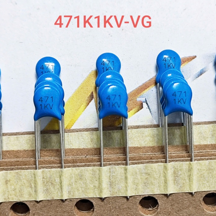 ( Combo 10 con ) Tụ gốm cao áp 471 471K 1KV vỉ giấy chính hãng (combo)