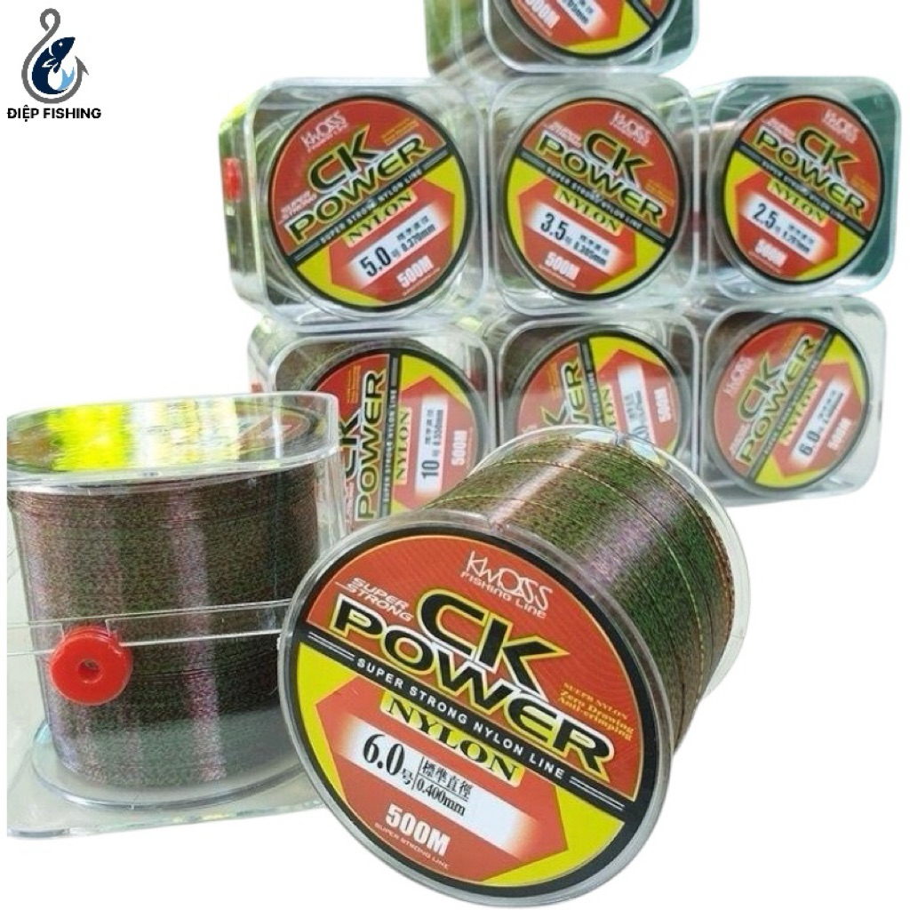 ( Chính Hãng ) Cước Câu Cá CK POWER Nylon Tàng Hình 500m Tải Cá Tốt Bắt Cá Fishing Đi Câu cuo c cuoc