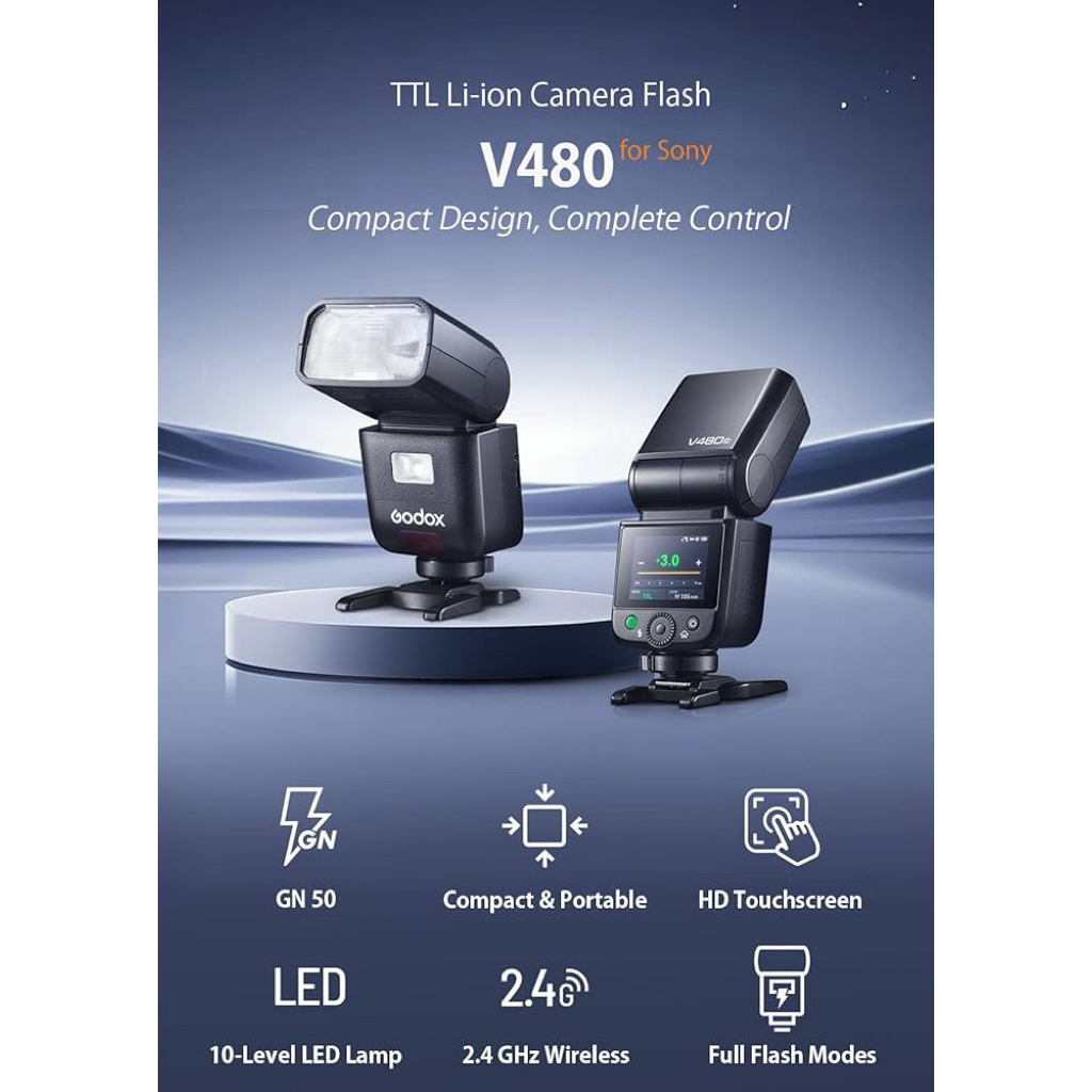 Đèn Flash Godox V480 hàng chính hãng, bảo hành 12 tháng