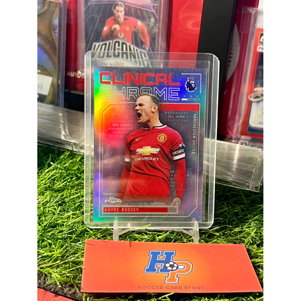 Thẻ bóng đá Wayne Rooney Clinical Topps Chrome EPL 2025/26
