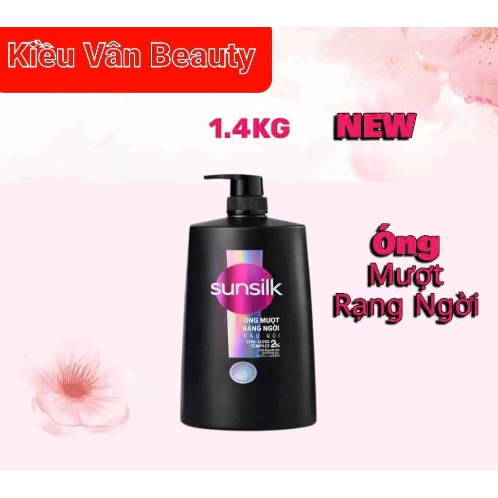 (Combo 2 Chai) Dầu gội SUNSILK 1,4kg Óng Mượt