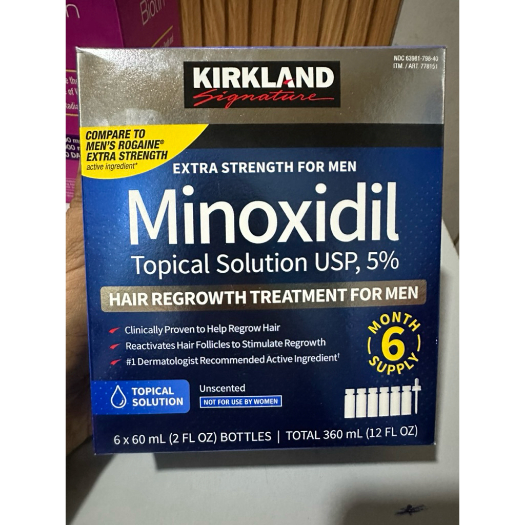 Kirkland Minoxidil 5% Extra Strength Hair Regrowth 12-Month Supply for Men 6x60ml nhập khau mỹ