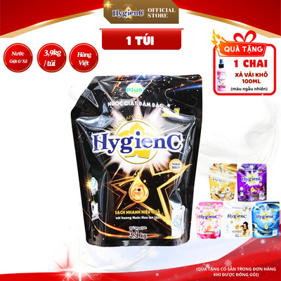 [3.9Kg] Túi nước giặt quần áo đậm đặc HygienC Plus+  Khối lượng 3.9Kg - T3K91