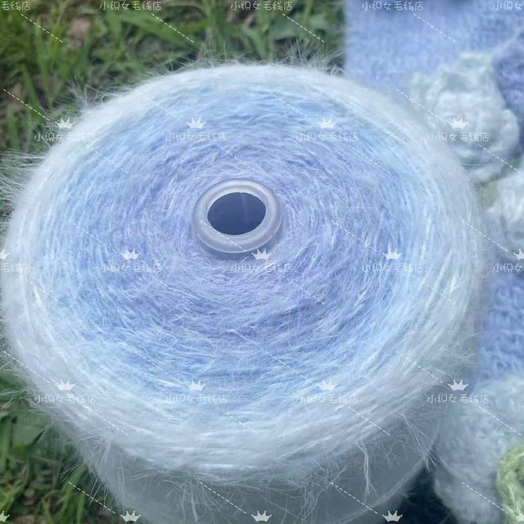 1000g SẴN LEN MOHAIR CẦU VỒNG LOANG CHẬP 3 mi