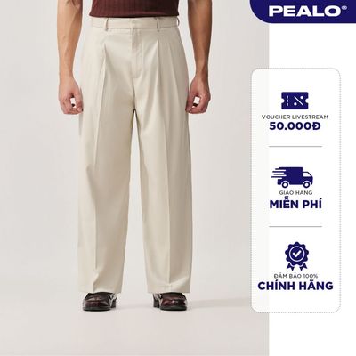 Quần âu nam PEALO Form Suông Ống Rộng Chất Liệu Cao Cấp Thoải Mái Thanh Lịch