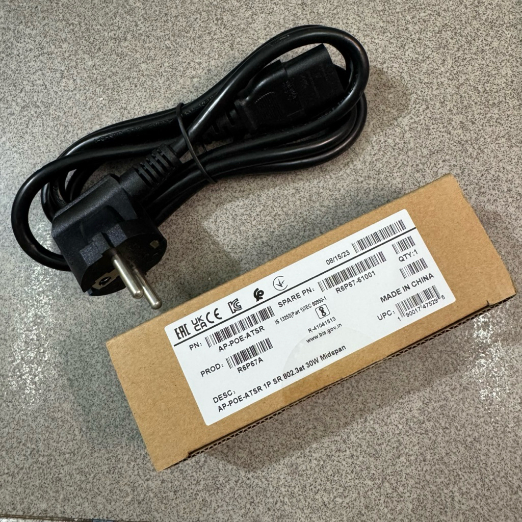 Bộ nguồn Poe AT 55V-0.55A chính hãng Aruba full hộp