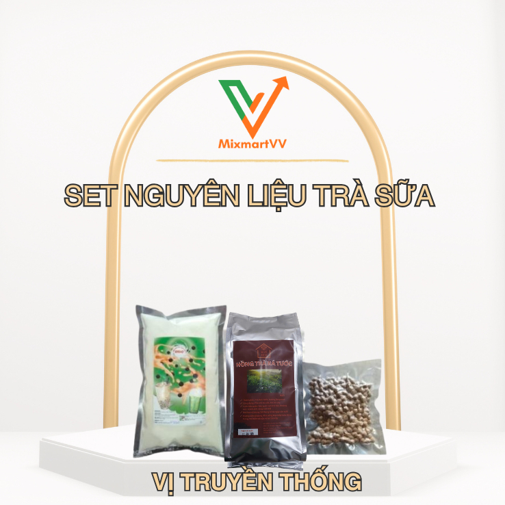 Set nguyên liệu nấu trà sữa truyền thống tại nhà 1,5 lít 3 lít - Nguyên liệu pha chế trà sữa