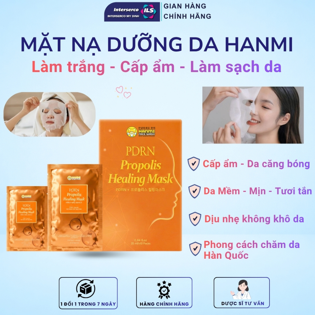 Mặt Nạ Hanmi Dưỡng Ẩm, Dưỡng Trắng Da Chính Hãng Hàn Quốc, Măt Nạ Cấp Ẩm Và Chống Lão Hoá Làm Dịu Da