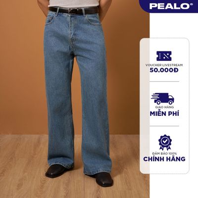 Quần Jean nam PEALO Unisex dáng bootcut chất liệu Jeans cotton thoải mái SPT4
