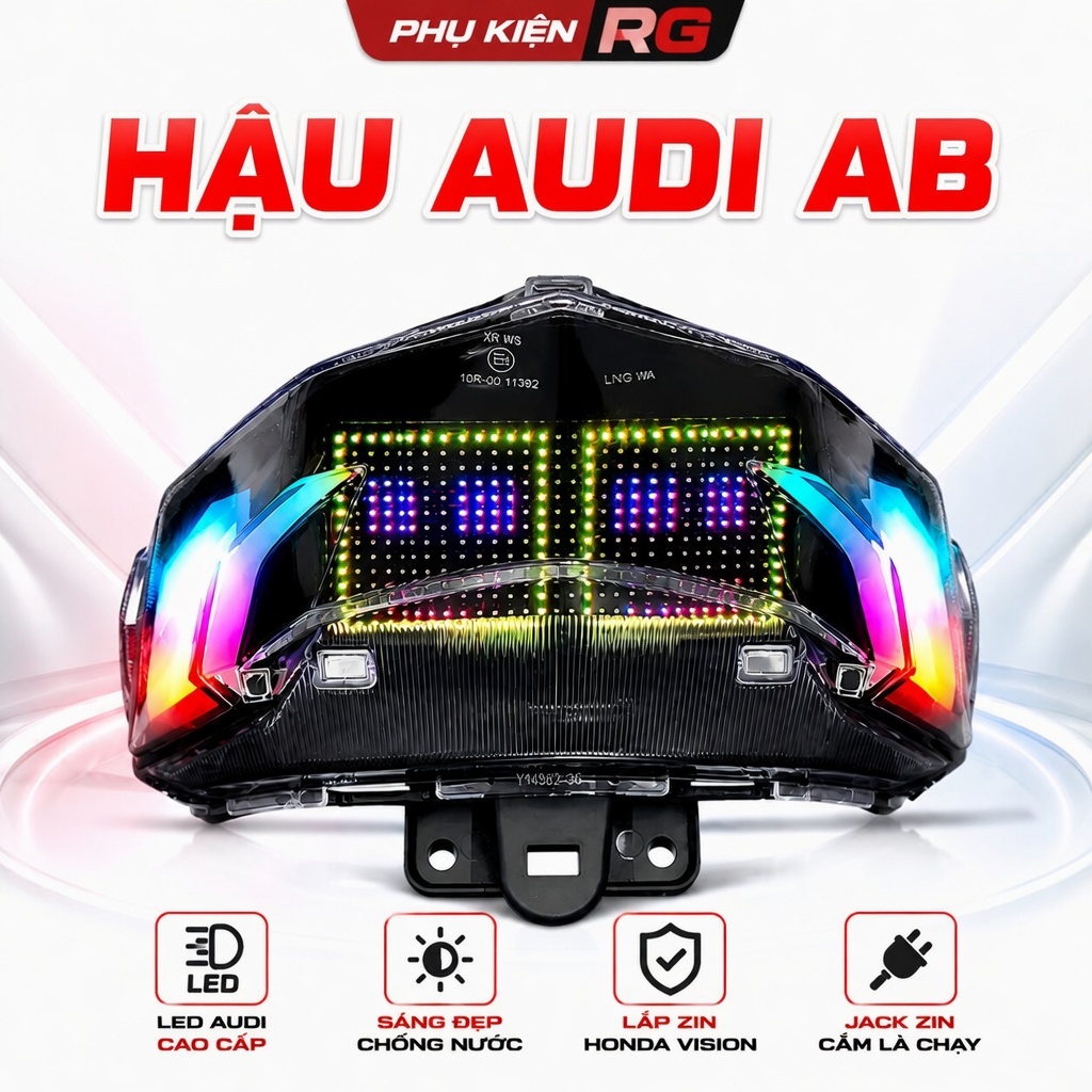 Hậu Audi AB LED Đổi Màu Cho Honda Air Blade 125 160 2020-2025 – Cụm Đèn Hậu Audi Chạy Hiệu Ứng Cao C
