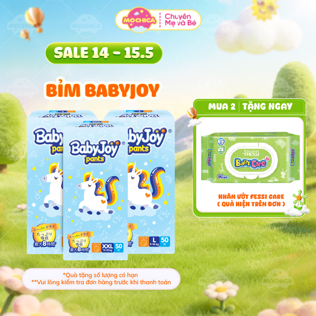 Tã/bỉm Quần Cao Cấp Bobby Baby Joy size M50/L50/XL50/XXL50 siêu mỏng _ Mochica _Mochica
