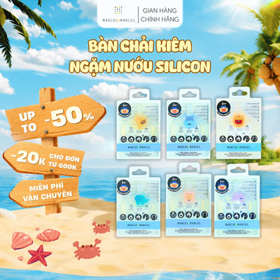 Bàn Chải Đánh Răng Kiêm Gặm Nướu Silicon Marcus & Marcus, Cho Bé Từ 6 Tháng