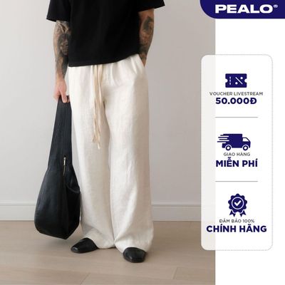 Quần suông ống rộng nam nữ PEALO chất liệu linen thời trang cao cấp SPT2