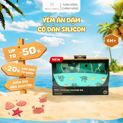 Yếm Silicon Ăn Dặm Cổ Dán Cho Bé Marcus & Marcus, Từ 6 Tháng - Ollie