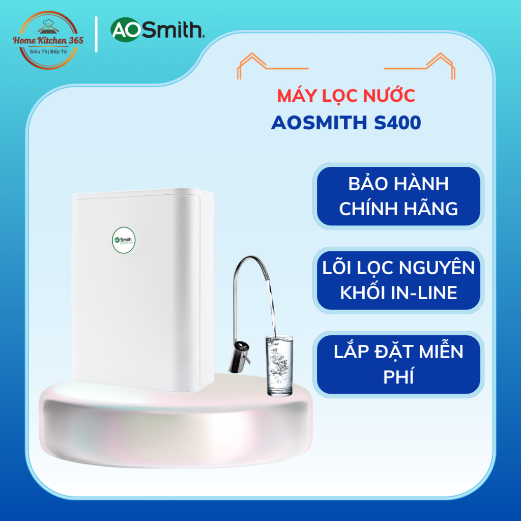 Máy Lọc Nước RO A. O. Smith (aosmith) S400 – Công Nghệ RO Side Stream
