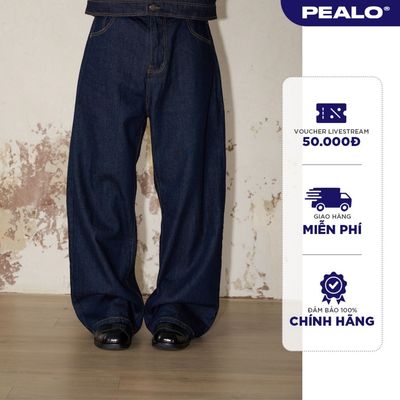 Quần JEANS RAW PEALO nam nữ chất liệu denim ss25 form xuông ống rộng chất liệu cao cấp - Duet Jeans SPT4