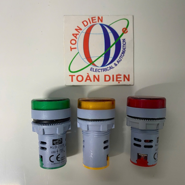 Đèn Báo Pha Kentech 22mm (Phi 22) – Xanh / Đỏ / Vàng 220VAC