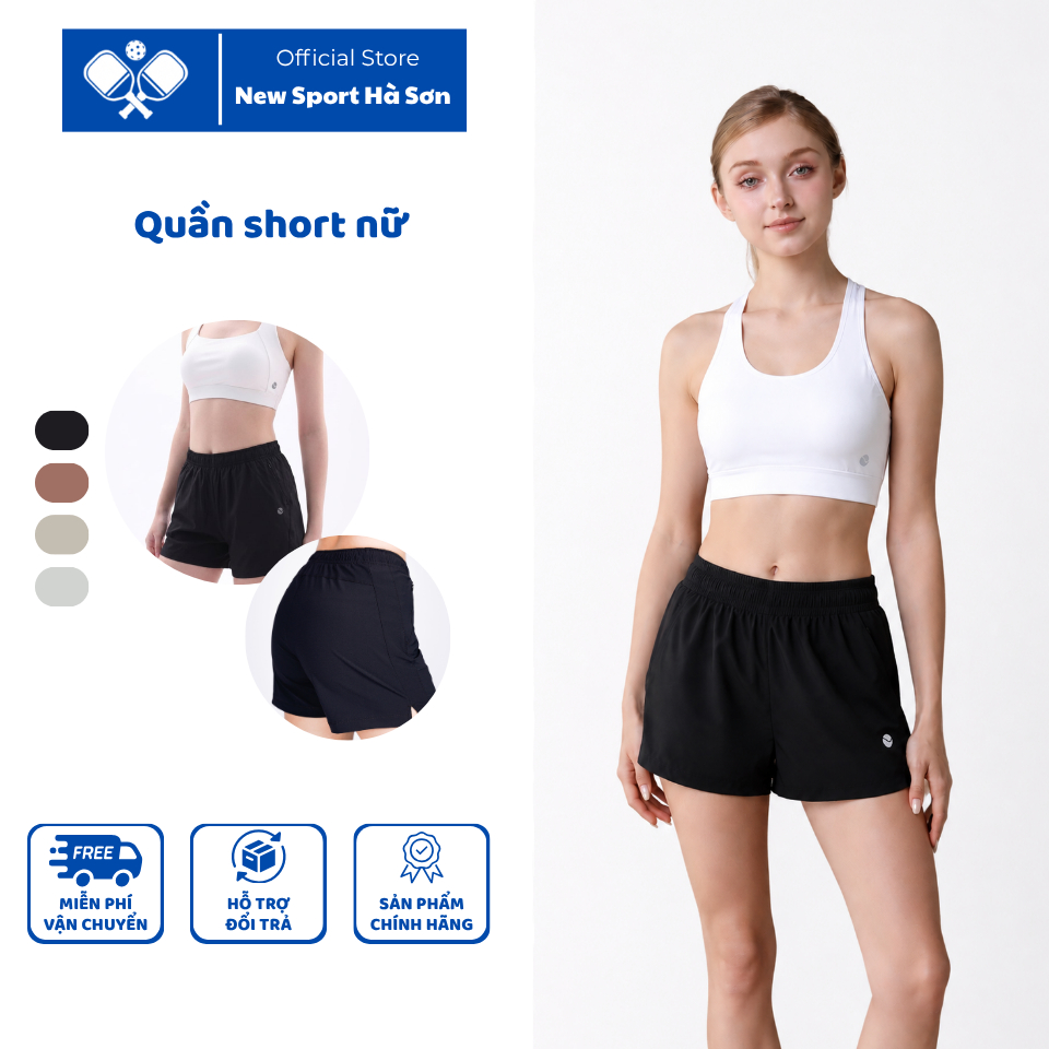 Quần short nữ thể thao Livan LV26S04F318 đơn giản, tôn dáng