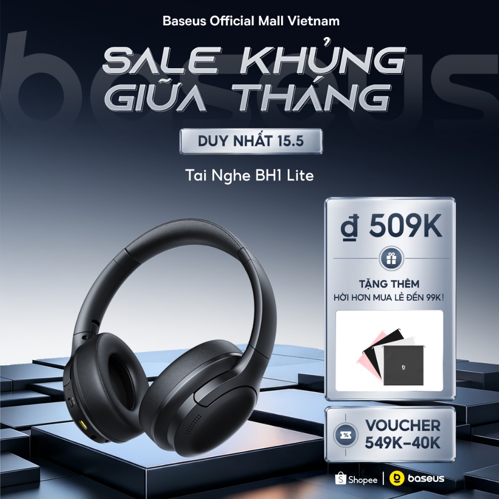 Tai Nghe Baseus Bass BH1 Lite Bluetooth 6.0 App Thông Minh Chống Ồn ENC Chơi Nhạc 80 Giờ | BigBuy360 - bigbuy360.vn
