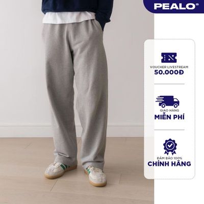 Quần nỉ suông ống rộng PEALO quần dài nỉ chân cua cạp chun cao cấp nam nữ