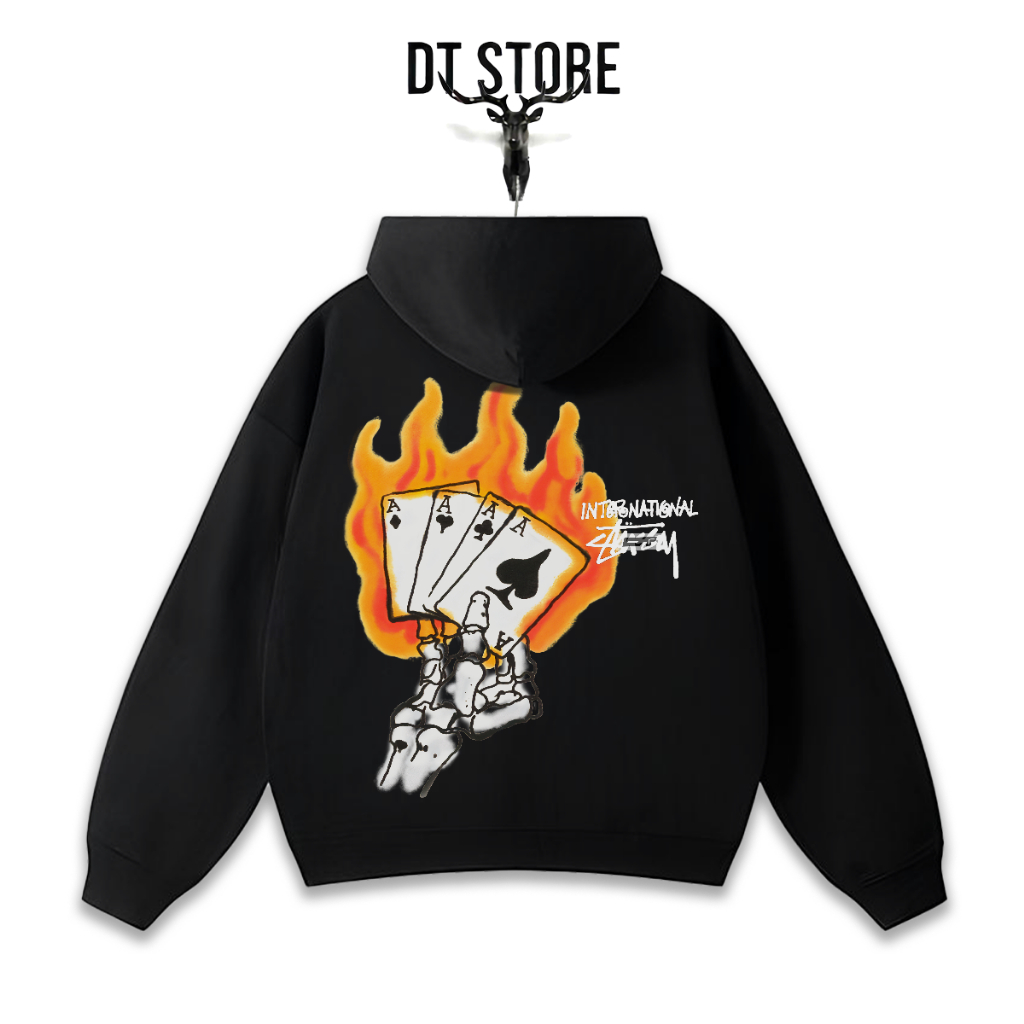 ÁO HOODIE STUSSY READ EM AND WEEP BLK VẢI NỈ COTTON CAO CẤP FORM RỘNG UNISEX - DT STORE - HSTU001