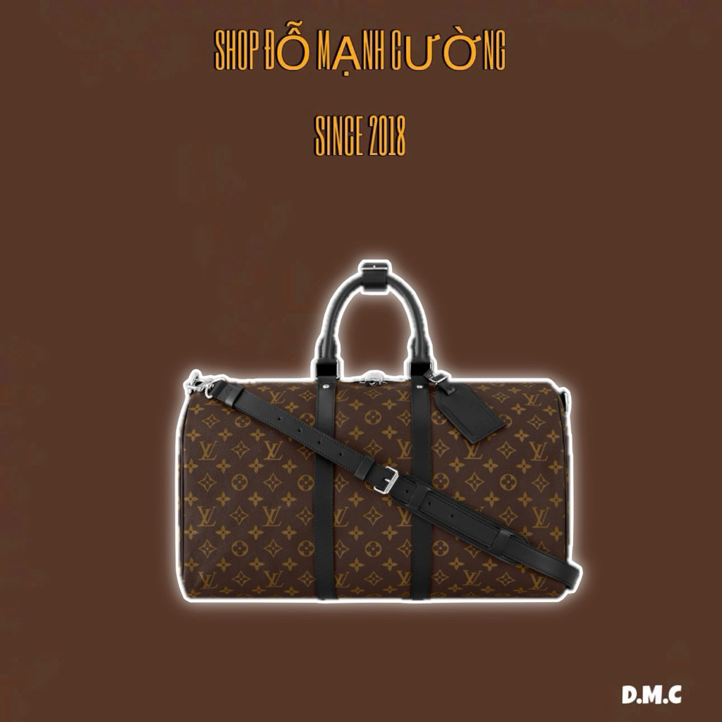 ⚡️[Hight Quality] Hàng Có Sẵn Túi Trống Du Lịch Kepa11 50 Brown And Black  - Họa Tiết Hoa Nâu Kẻ Đen