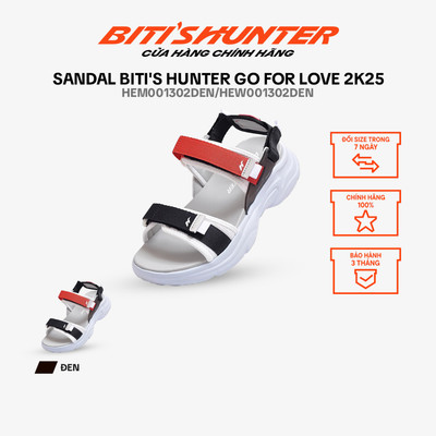 Sandal Biti's Hunter Go For Love 2k25 Edition Nam - Nữ Màu Đen HEM001302DEN/HEW001302DEN (Đen)