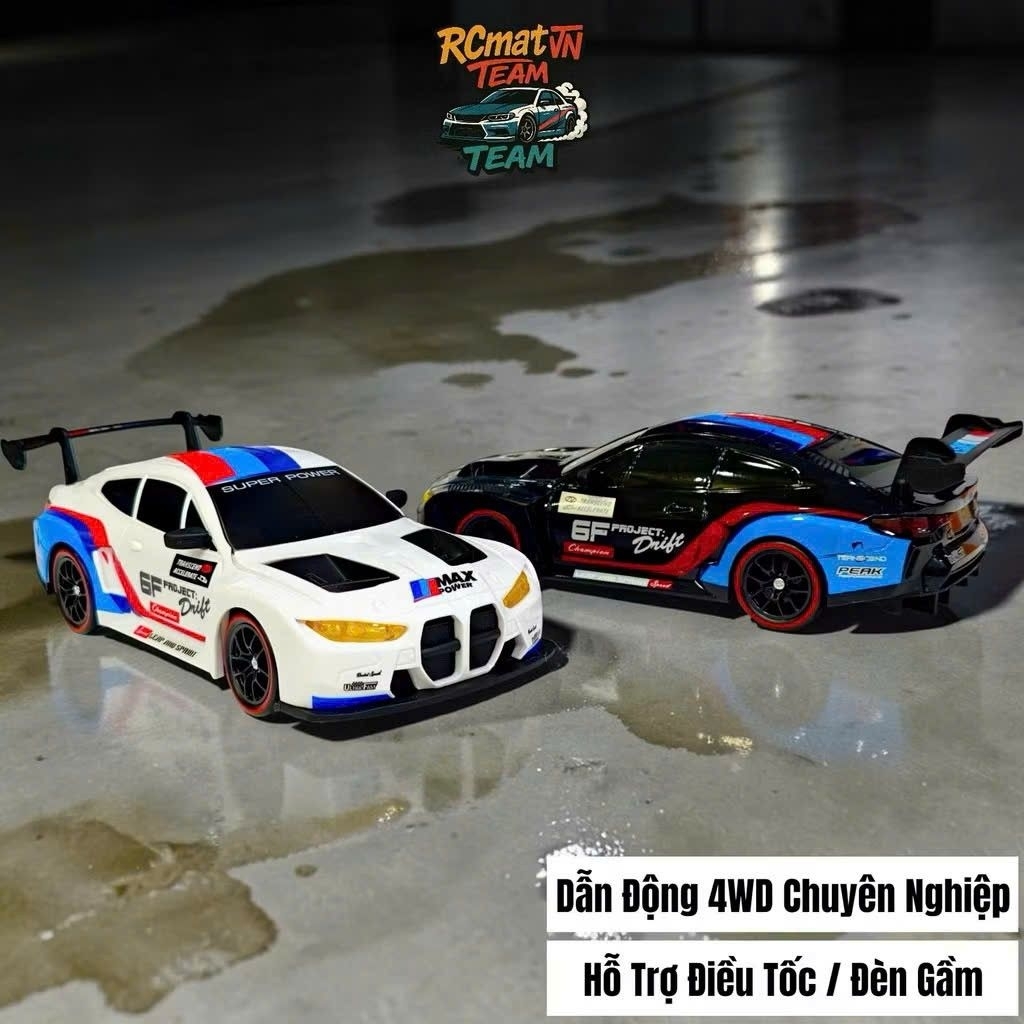 [New 2026] Xe Điều Khiển Mini Drift BMW M4 GT3 1:24 +20MPH Có Điều Tốc, Đèn Gầm