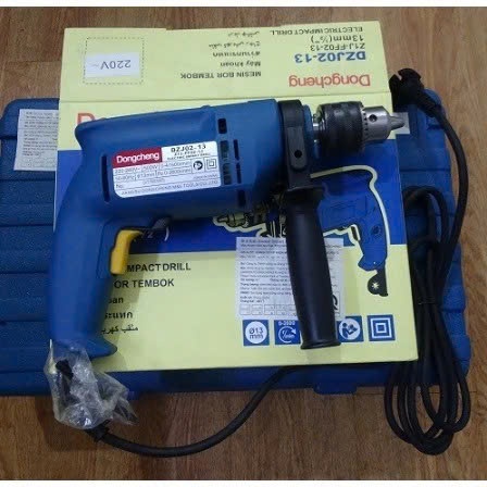 MÁY KHOAN ĐIỆN ĐẦU 13mm CÓ BÚA DONGCHENG DZJ02-13