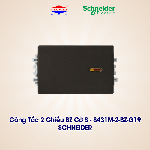 Hạt Công Tắc 2 Chiều Schneider Zencelo A 8431M-2-BZ-G19 Cỡ M Màu Đồng Sang Trọng