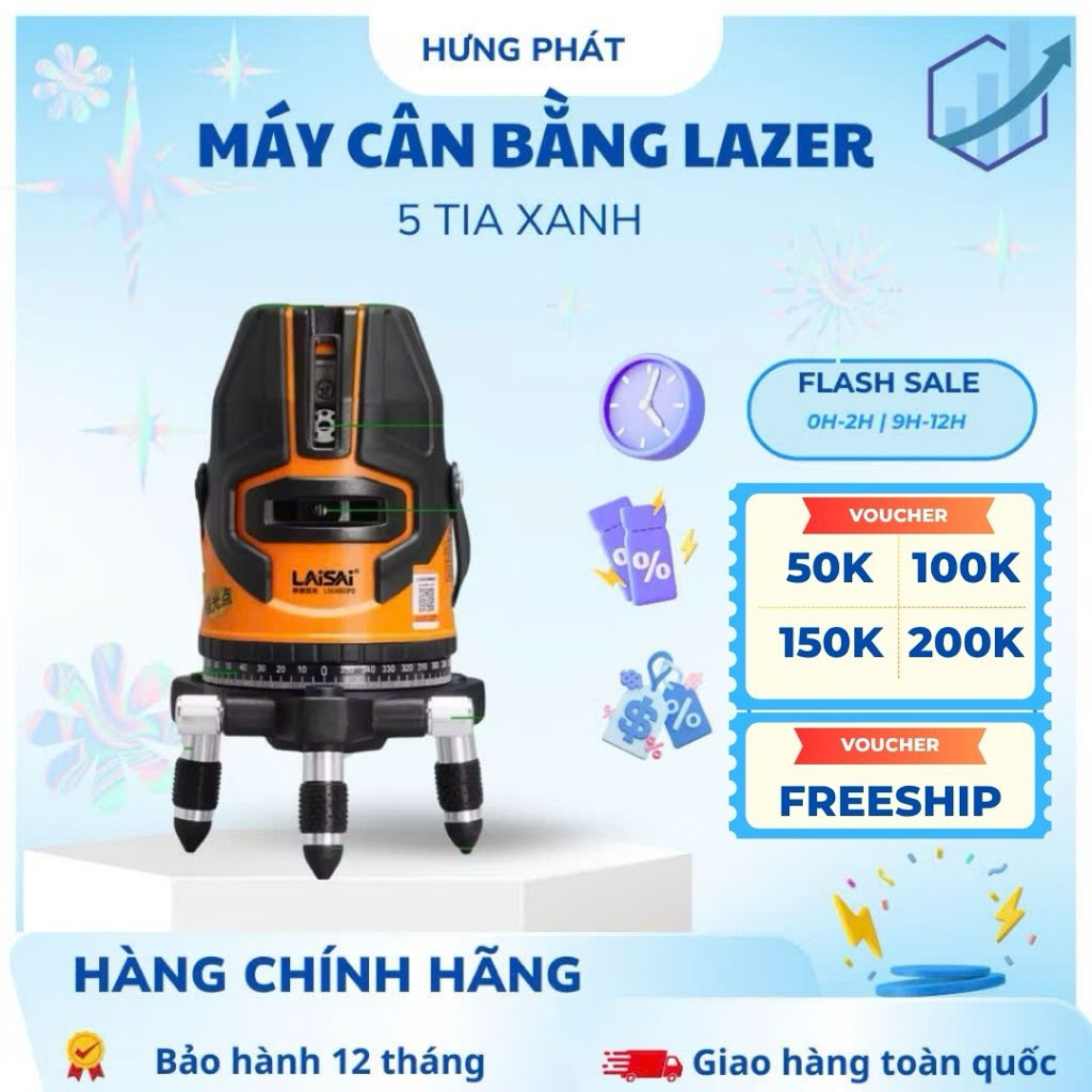 MÁY CÂN BẰNG LASER 5 TIA XANH LAISAI LSG6860D- Chính hãng,Độ chính xác cao