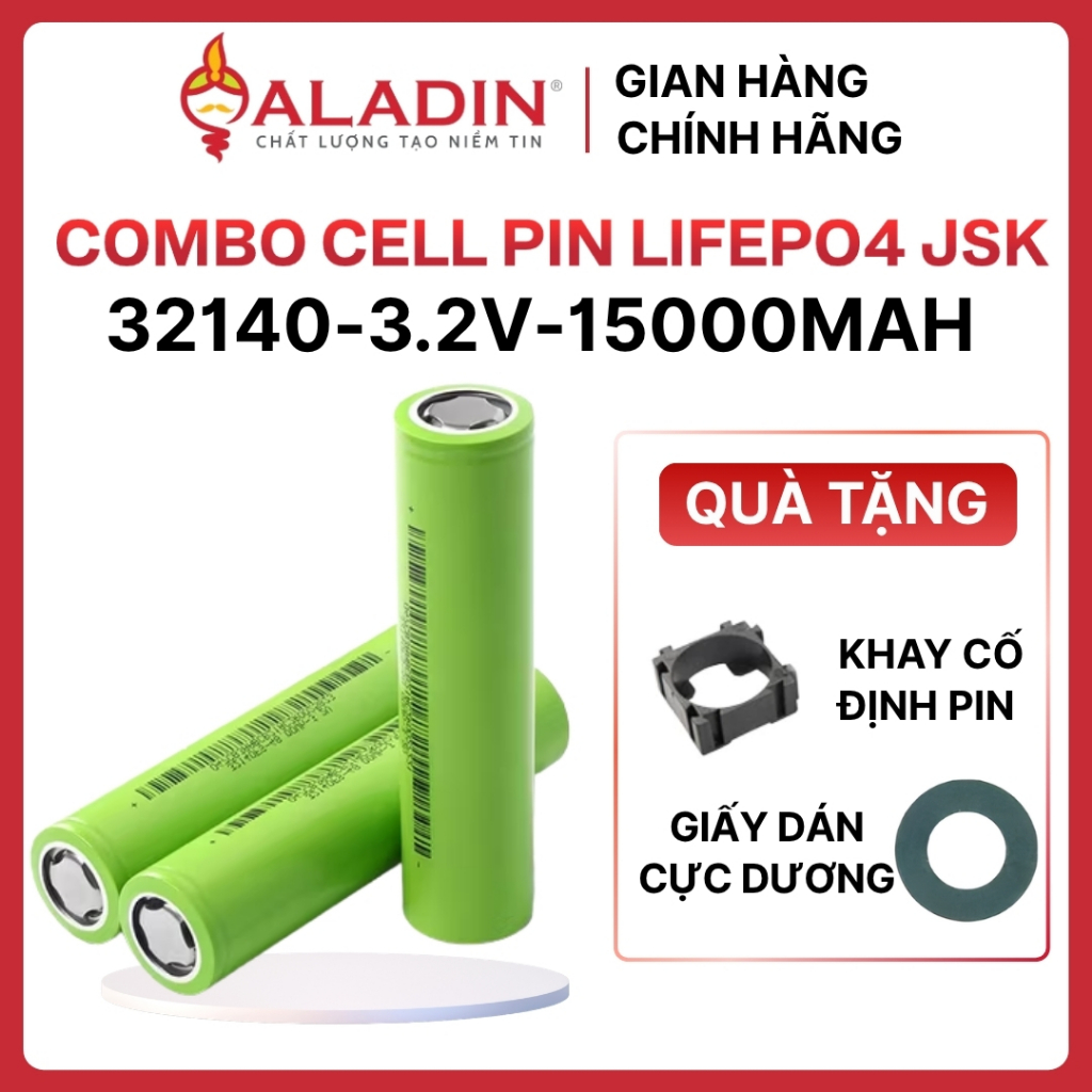 COMBO Cell pin LiFePO4 JSK 32140-3.2V dung lượng 15000mAh dòng xả 45A (3C) - Hàng mới chính hãng 100