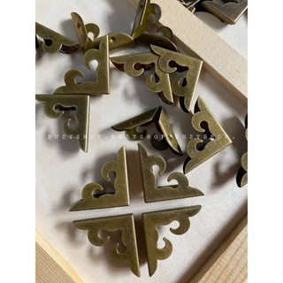 [NHIỀU KIỂU] [4/8 CÁI] Bọc góc MÀU GIẢ CỔ cho bìa scrapbook, album, sổ handmade