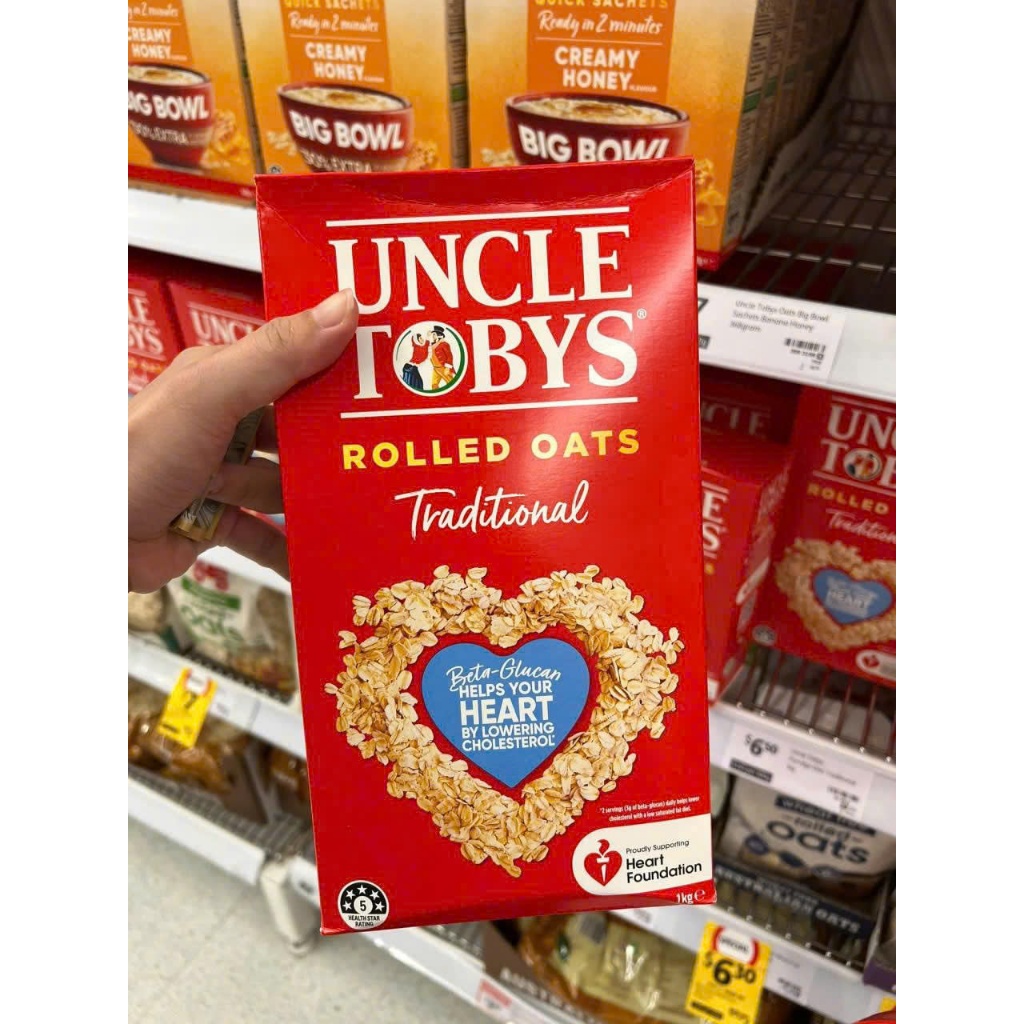 Yến Mạch Uncle Tobys Nhập Khẩu Úc Gói 1kg Dùng Hằng Ngày