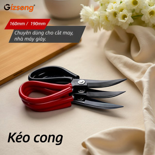 Kéo cong thép SK5 cắt mượt,sắc nét – cho thợ may, sửa giày