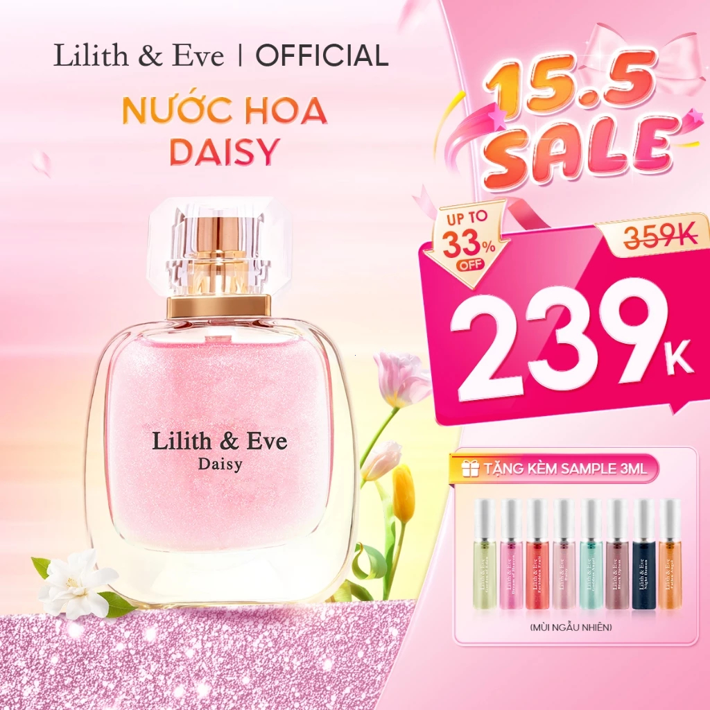 Tinh dầu nước hoa Lilith and Eve Daisy Eau De Parfum 30ml nữ thơm lâu lưu hương lâu cho body 5h