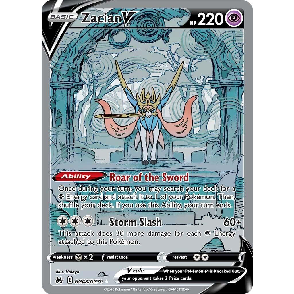 Thẻ Pokemon TCG English Crown Zenith Zacian V [GG48/GG70]