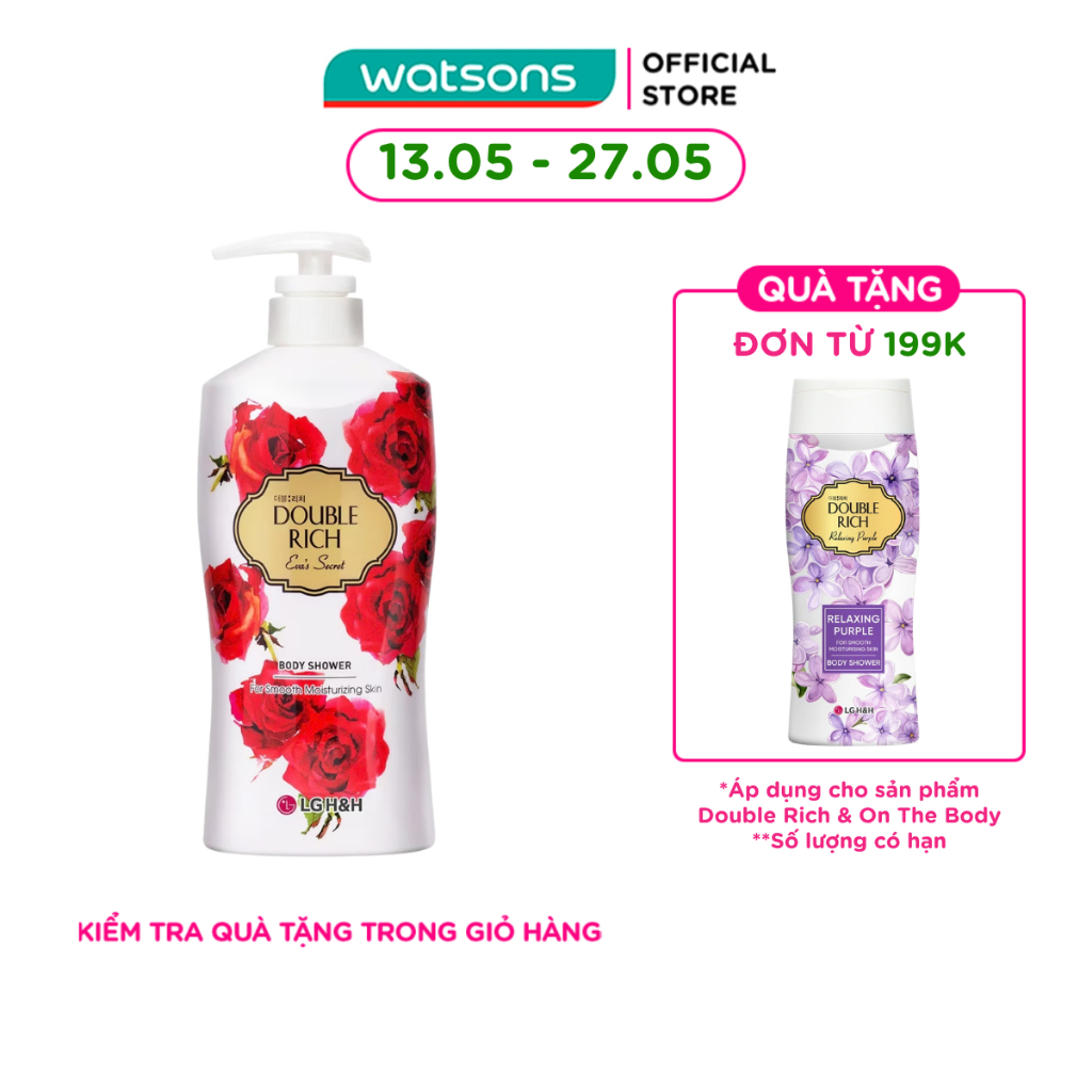 Sữa Tắm Double Rich Hoa Hồng 800g