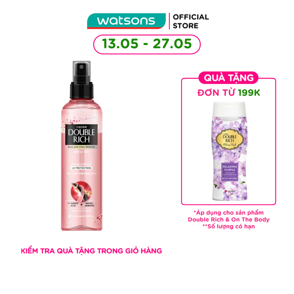 Nước Dưỡng Tóc Double Rich Phục Hồi (Hồng) 120ml
