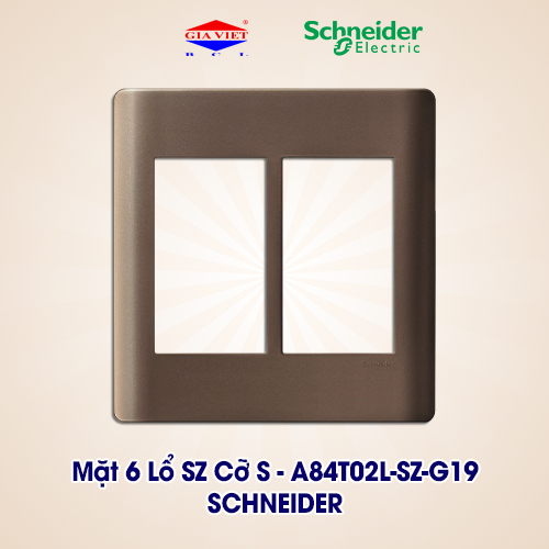 Mặt 6 Lỗ Size S Schneider Zencelo A A84T02L-SZ-G19 - Màu Đồng Ánh Bạc Cao Cấp