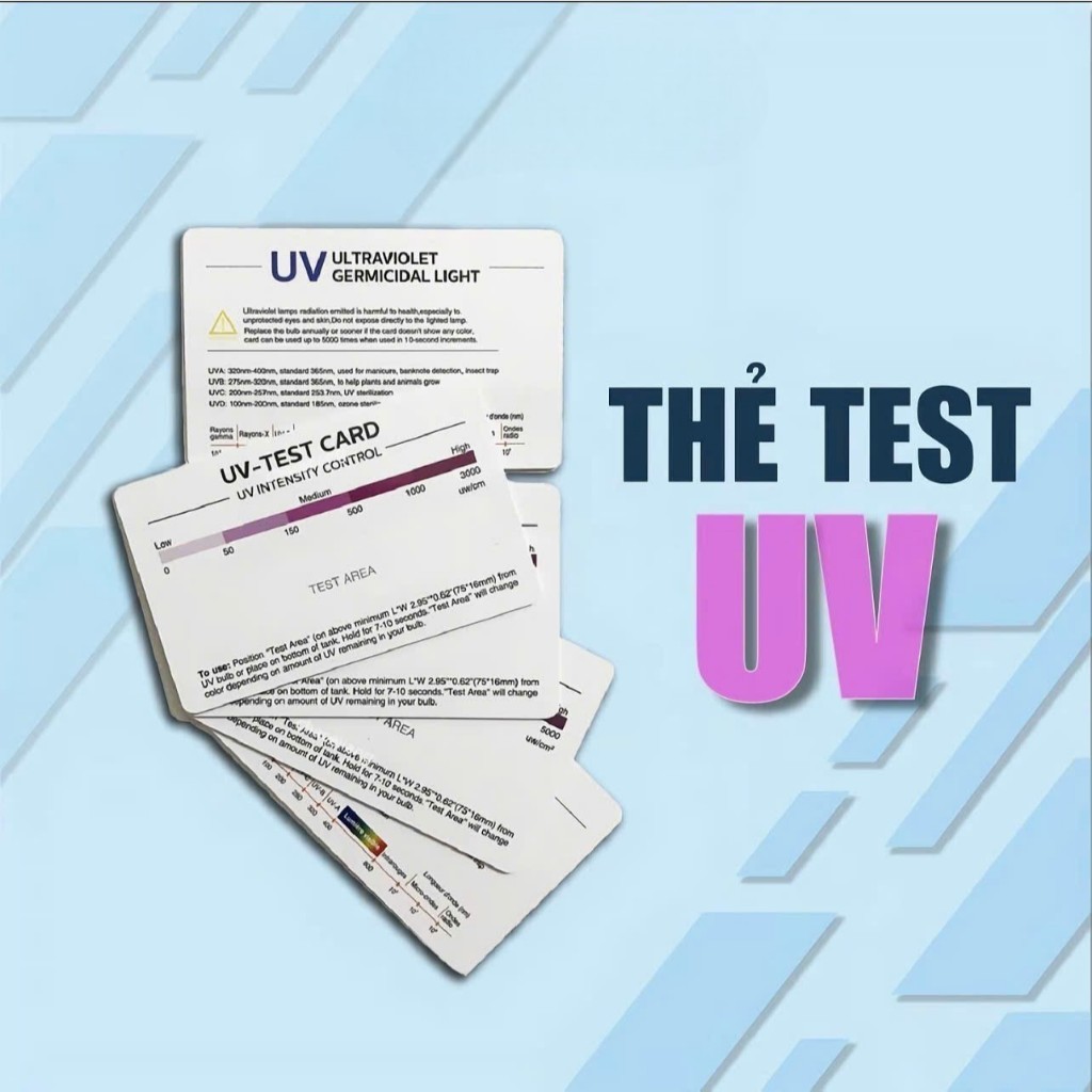 THẺ TEST TIA UV - UV TEST CARD COMBO 3 THẺ | KIỂM TRA ĐÈN UV-C, ĐÈN KHỬ KHUẨN