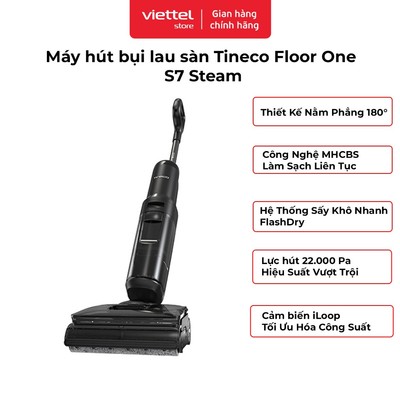 Máy Hút Bụi Lau Sàn Hơi Nước Nóng Tineco FLOOR ONE S7 Stretch Steam | Lực Hút 22.000 Pa