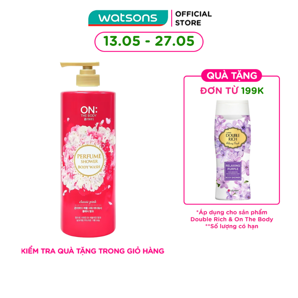 Sữa Tắm On The Body Classic Pink Perfume Shower Body Wash 1Kg