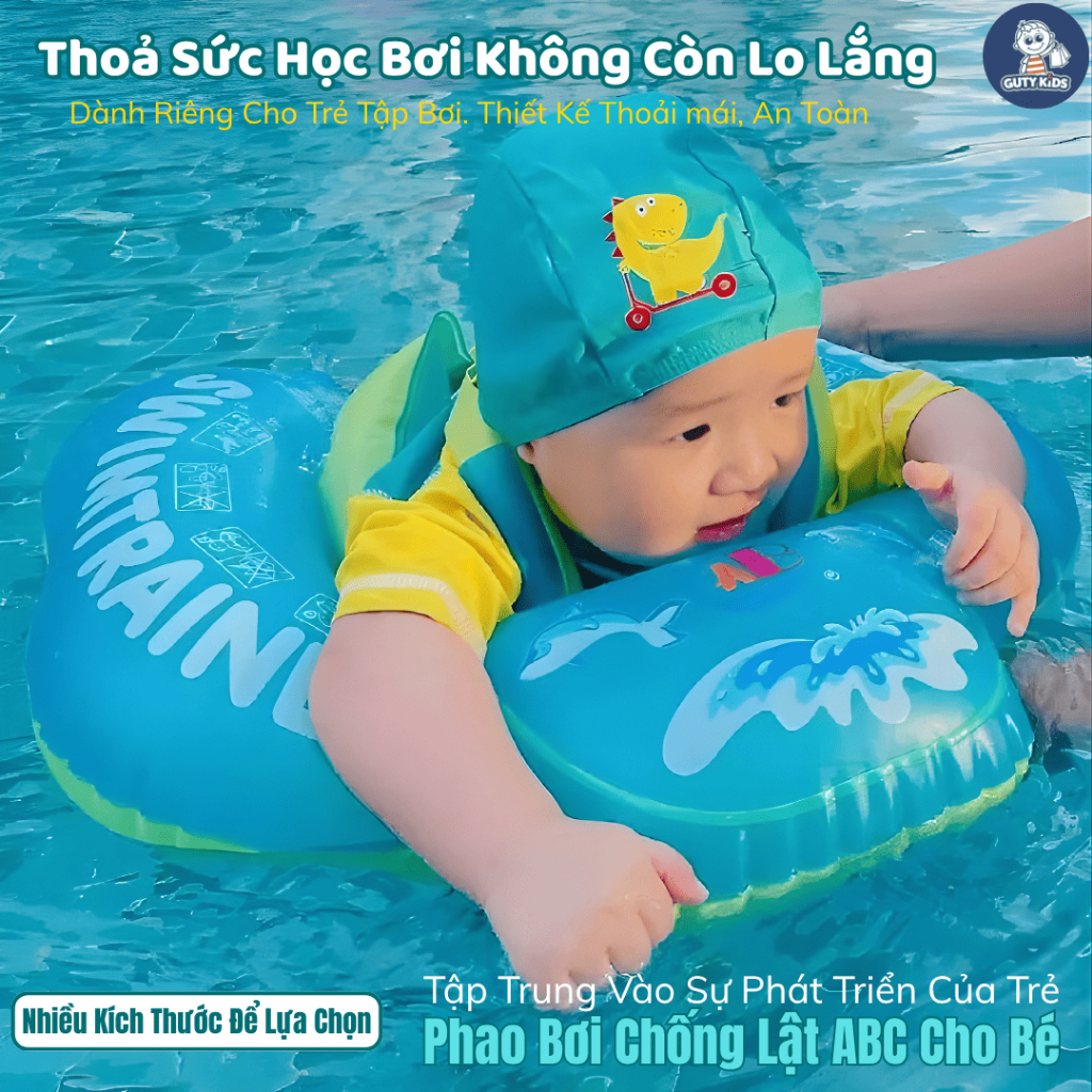 Phao Bơi Chống Lật ABC GutyKids Cho Bé Áo Phao Bơi Chính Hãng Hỗ Trợ Trẻ Em Tập Bơi 0-6 Tuổi