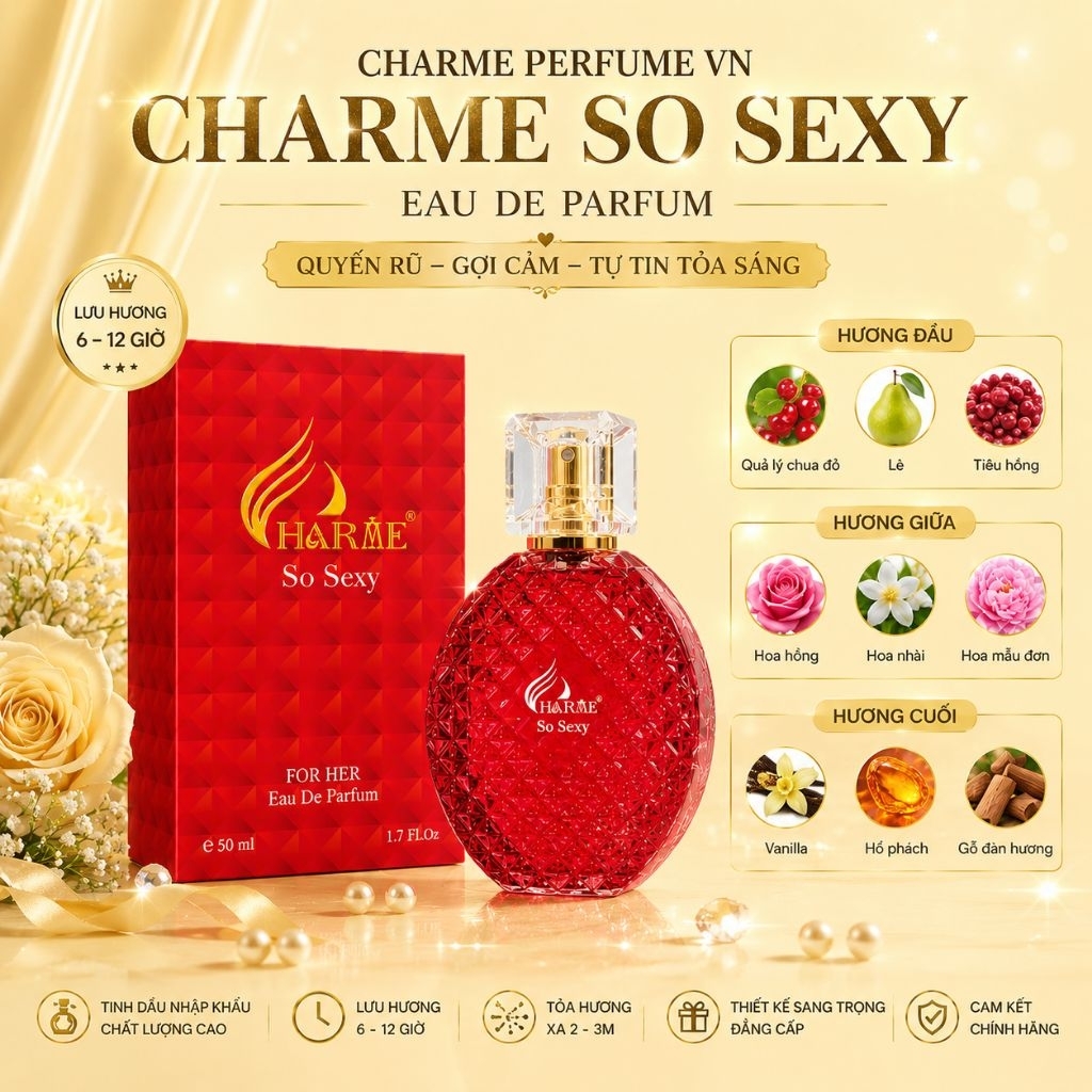 Nước hoa Charme So Sexy 50ml - Nước hoa Charme Chính Hãng